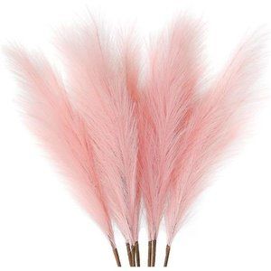 7-Pcs 38"/3.1FT Faux Pampas Grass Large Fluffy Artificial Fake Flower Boho Decor